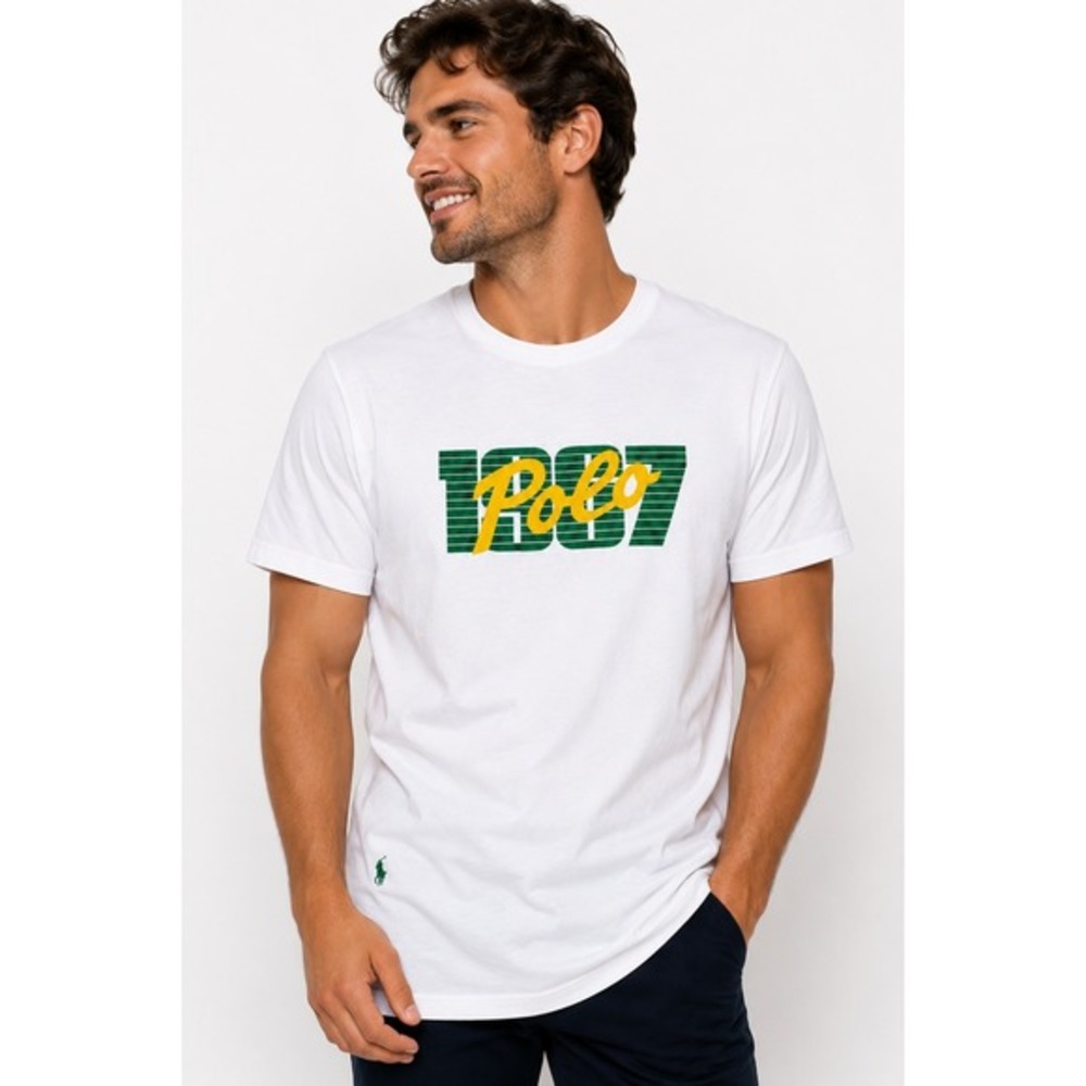 Polo Ralph Lauren 1967 Logo Graphic Tee T-Shirt Men XXLT White Crew Neck NWT